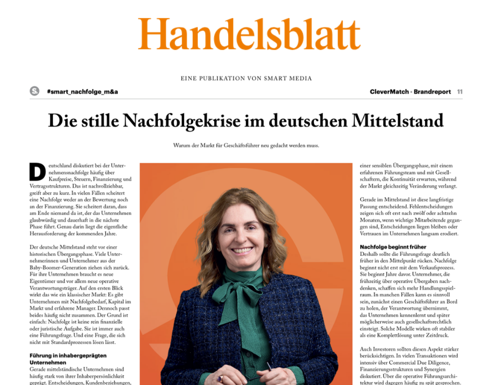 Gabriela Jaecker im Handelsblatt
